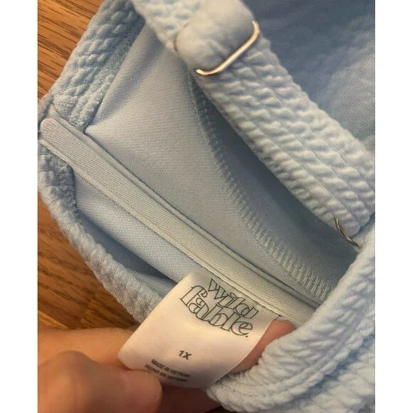 Wild Fable Textured Light Blue Bikini Set Size 1X - Picture 8 of 8